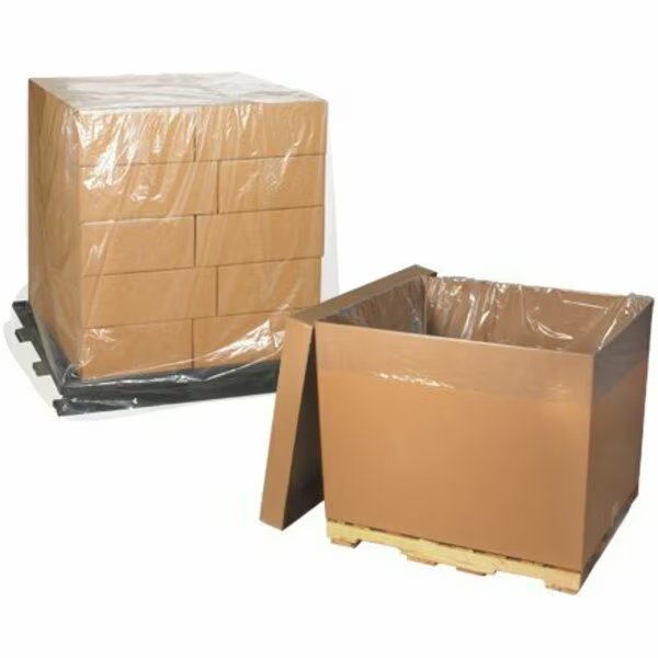 52 x 48 x 130'' - 3 Mil Clear Pallet Covers, 35PK, Bsc Preferred, Mfr#: S-12486